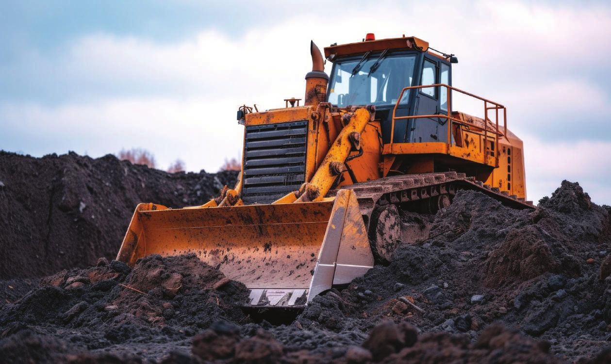 Bulldozer on a site