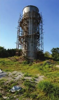 Elevated tank under construction